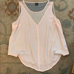 Pink sheet tank blouse